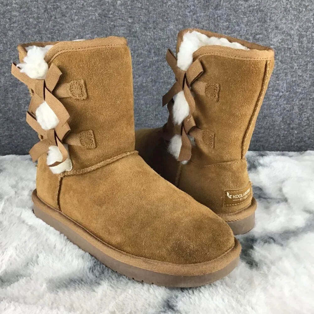 UGG‎ Koolaburra Victoria Short Boot Girl's Size 3 Chestnut